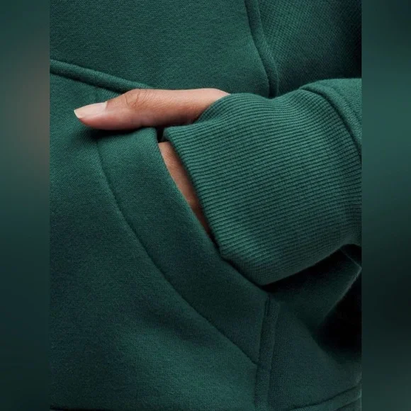 lululemon athletica storm teal Green and Gold full Zip-Up scuba M/L - Picture 4 of 9